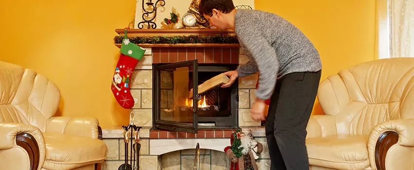 Rusted Metal Fireplace Restoration in Sterling Heights, Michigan